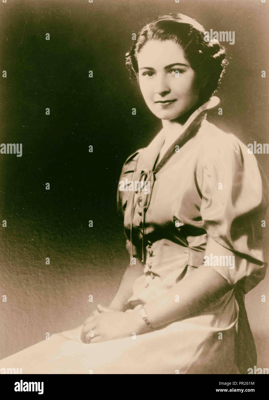 The wife of King Farouk of Egypt. 1920 Stock Photo