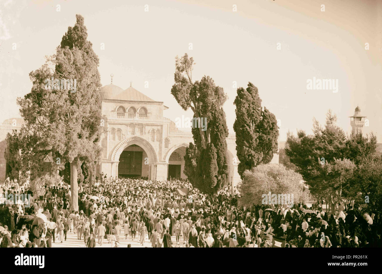 Funeral of King Hussein, Jerusalem. 1931, Jerusalem, Israel Stock Photo