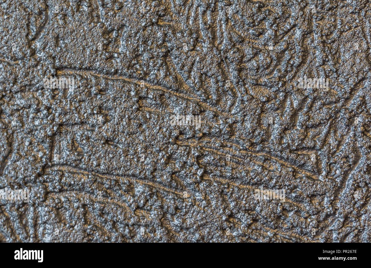 Modern grainy silver wall luxurious background texture pattern Stock Photo