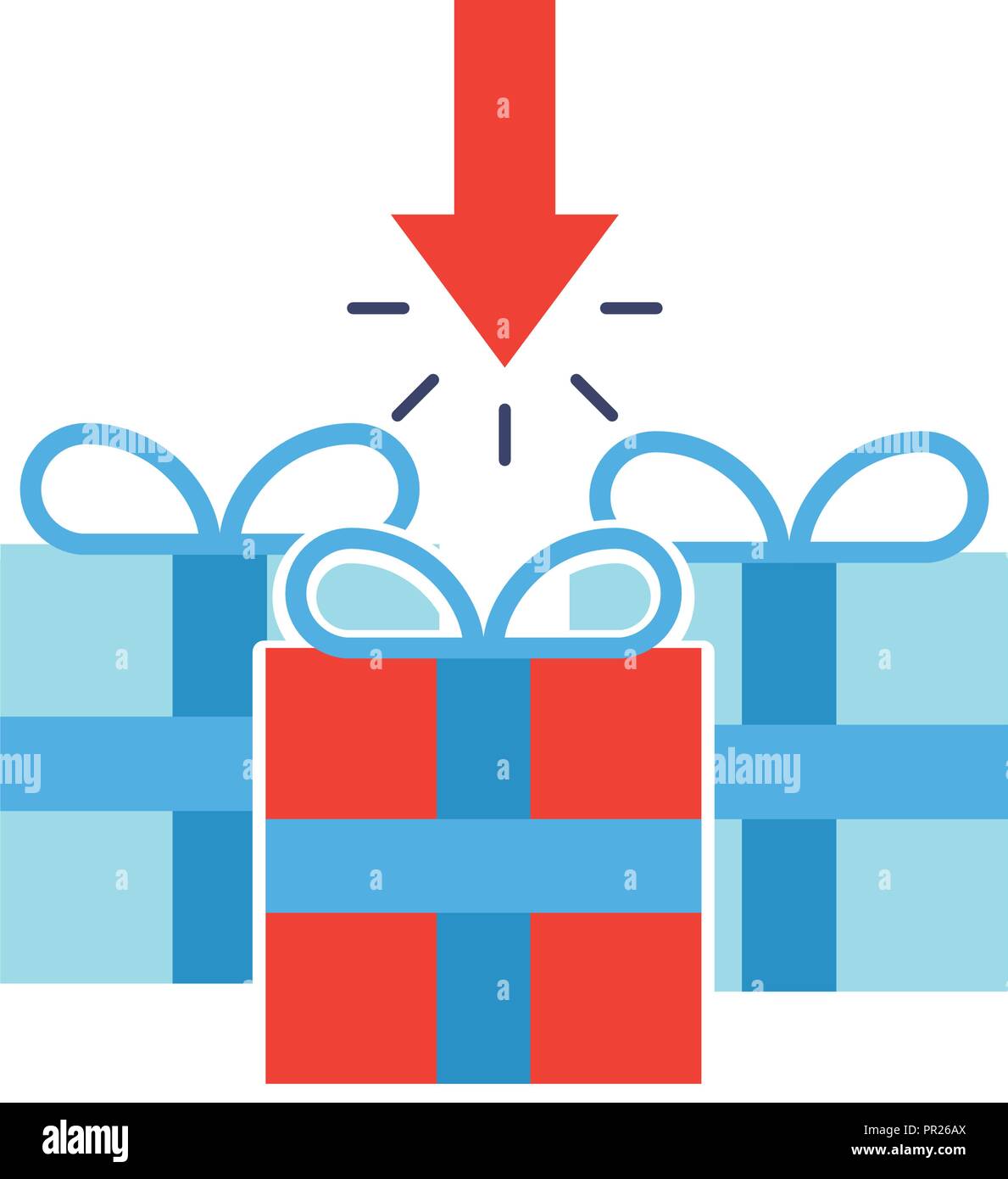 gift boxes download arrow online shopping vector illustration Stock ...