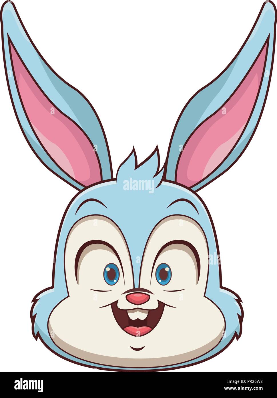 Rabbit cartoon face Stock Vector Image & Art - Alamy