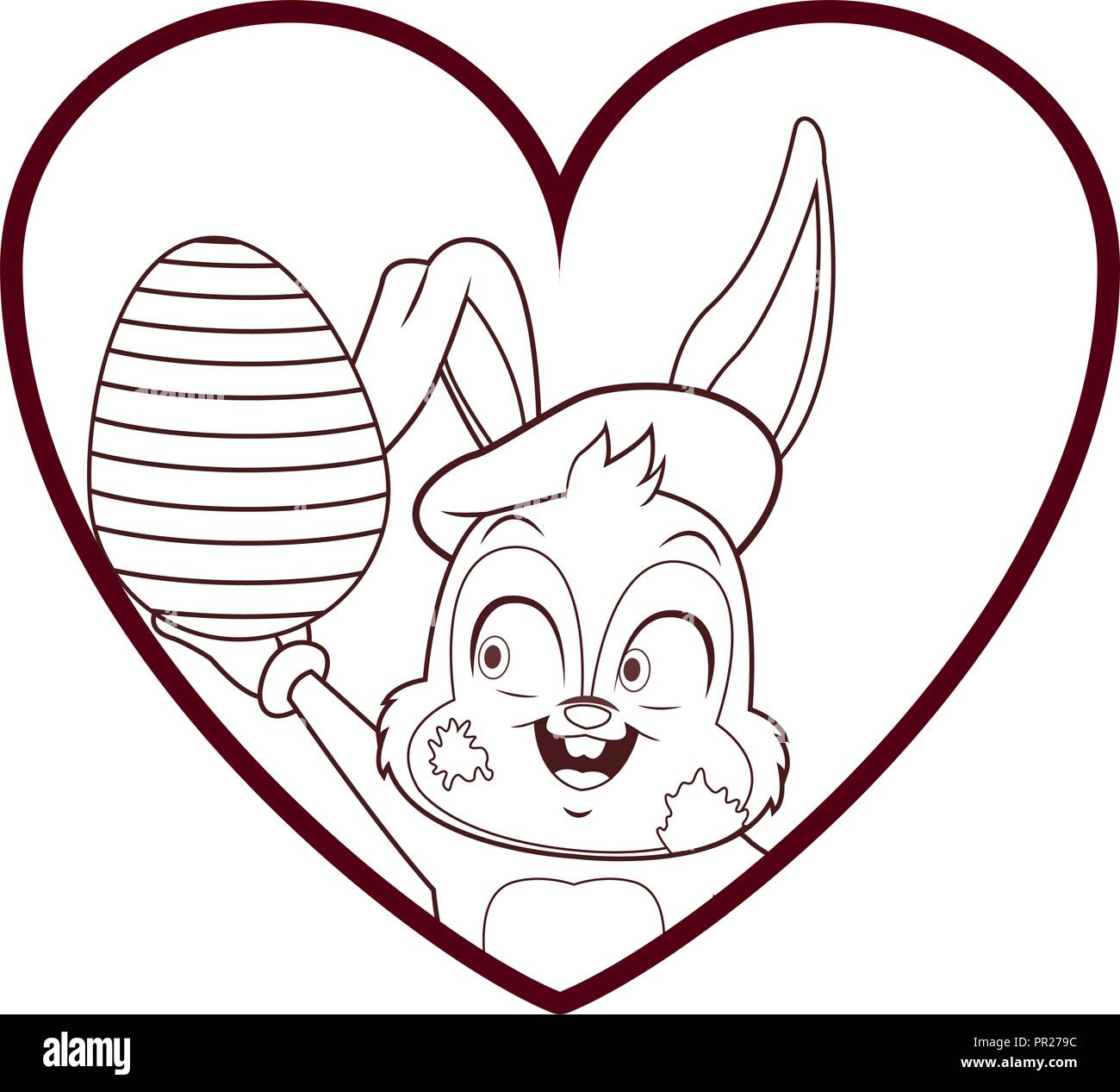 Artist rabbit with easter egg Stock Vector Image & Art - Alamy