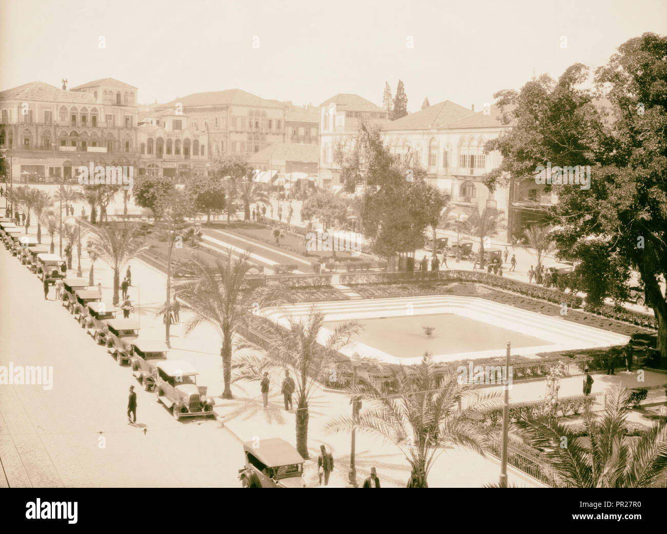 Beirut. El Burj. (Principal city square also called the 'Place de Cannon'). 1898, Lebanon, Beirut Stock Photo