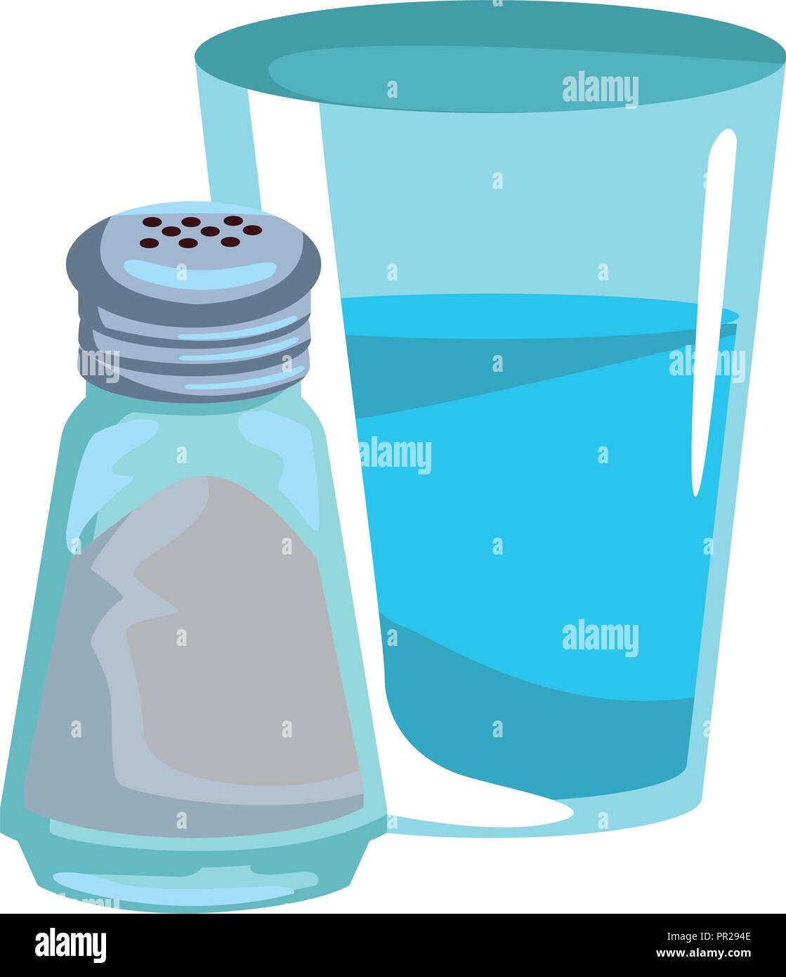 Water glass and salt shaker Stock Vector Image & Art Alamy