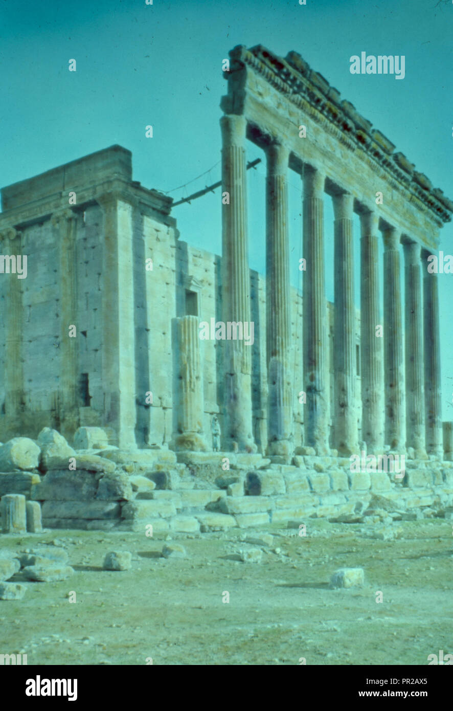 Damascus, Palmyra and Baalbek. Palmyra, Temple of Baal. 1950, Syria