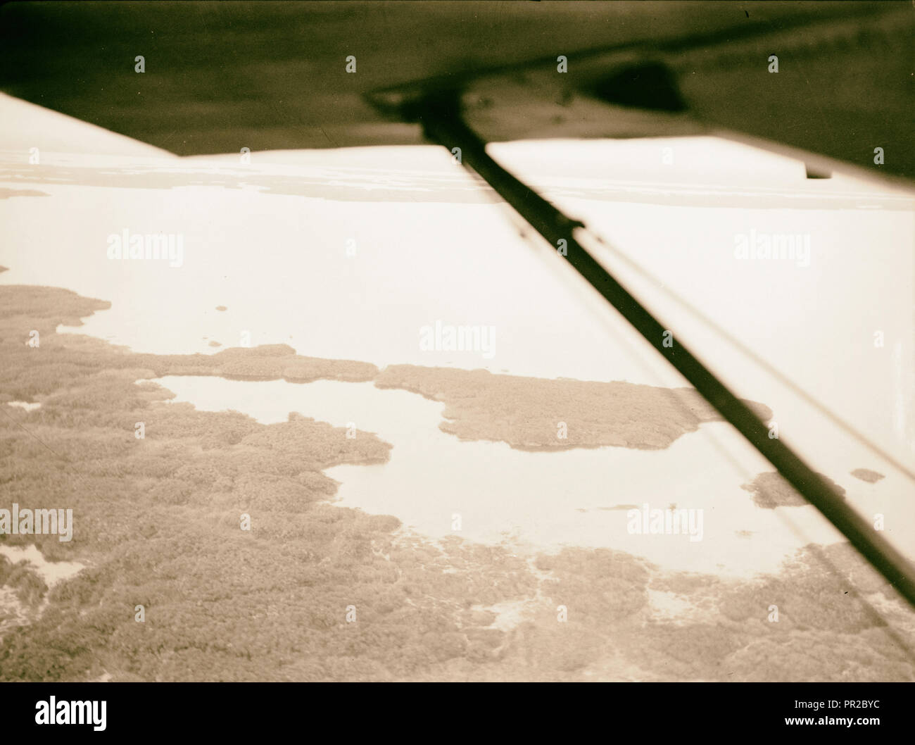 Sudan. Bor District (Sud country). Air view. Section of the Nile. 1936