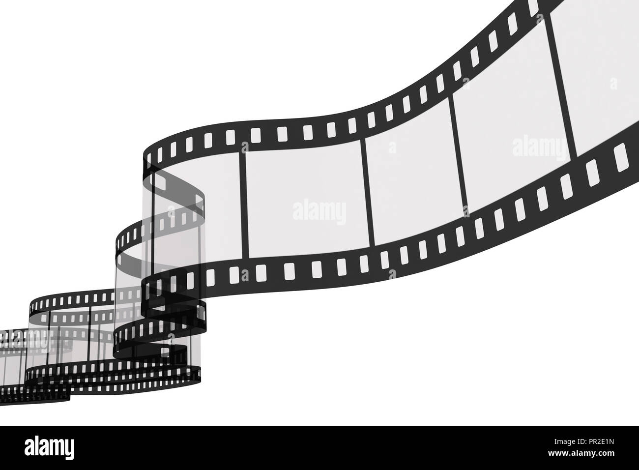 3d film strip on white background Stock Photo - Alamy