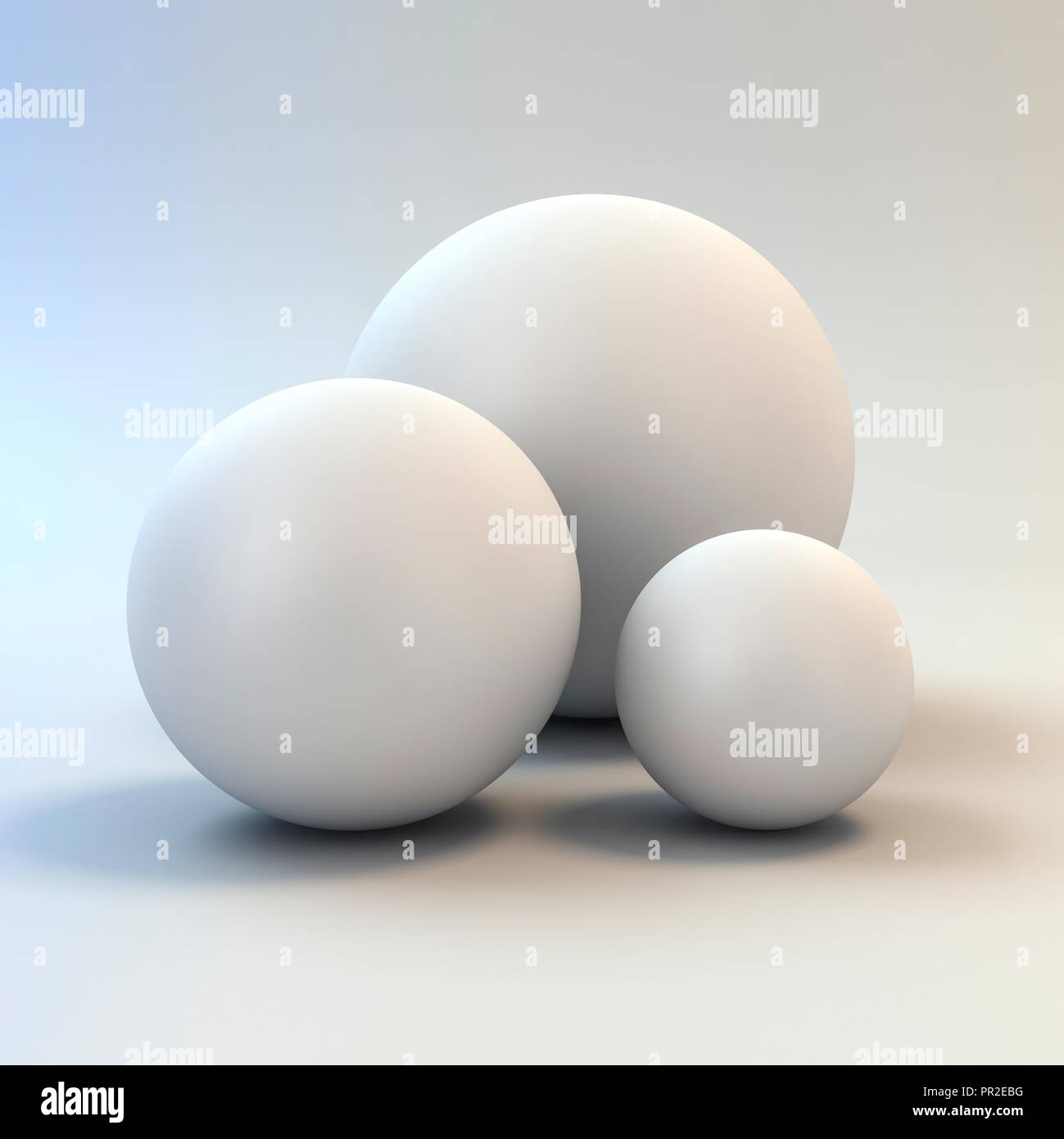 Abstract white 3d spheres hi-res stock photography and images - Alamy