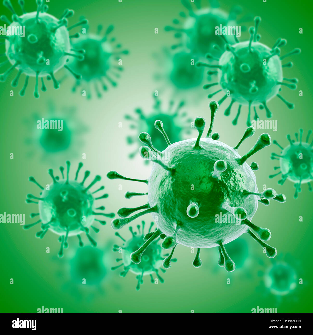 3d cell virus Stock Photo