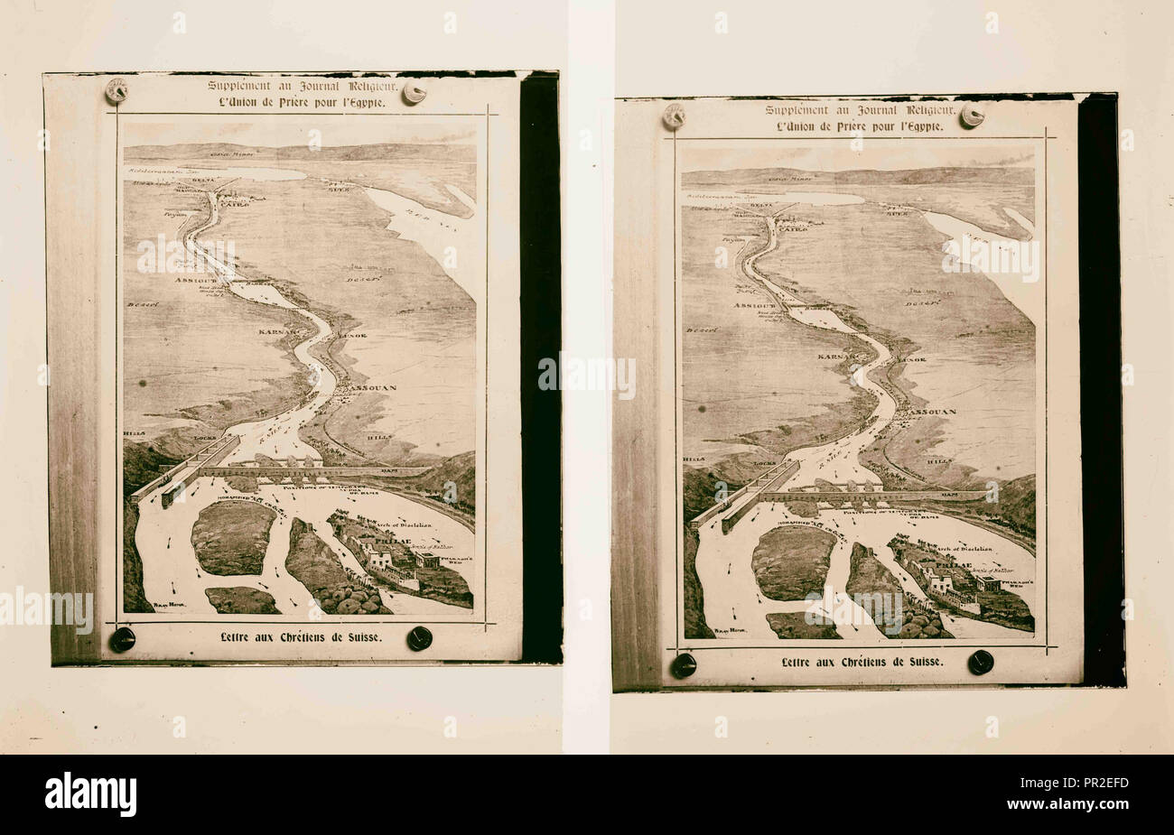Maps, plans, restorations, etc. Map of Egypt. 1900 Stock Photo