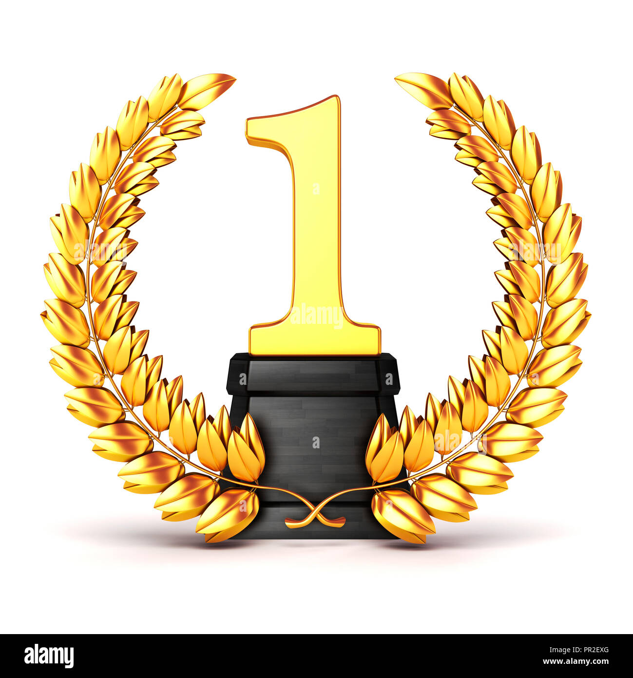 Golden podium first place Cut Out Stock Images & Pictures - Alamy