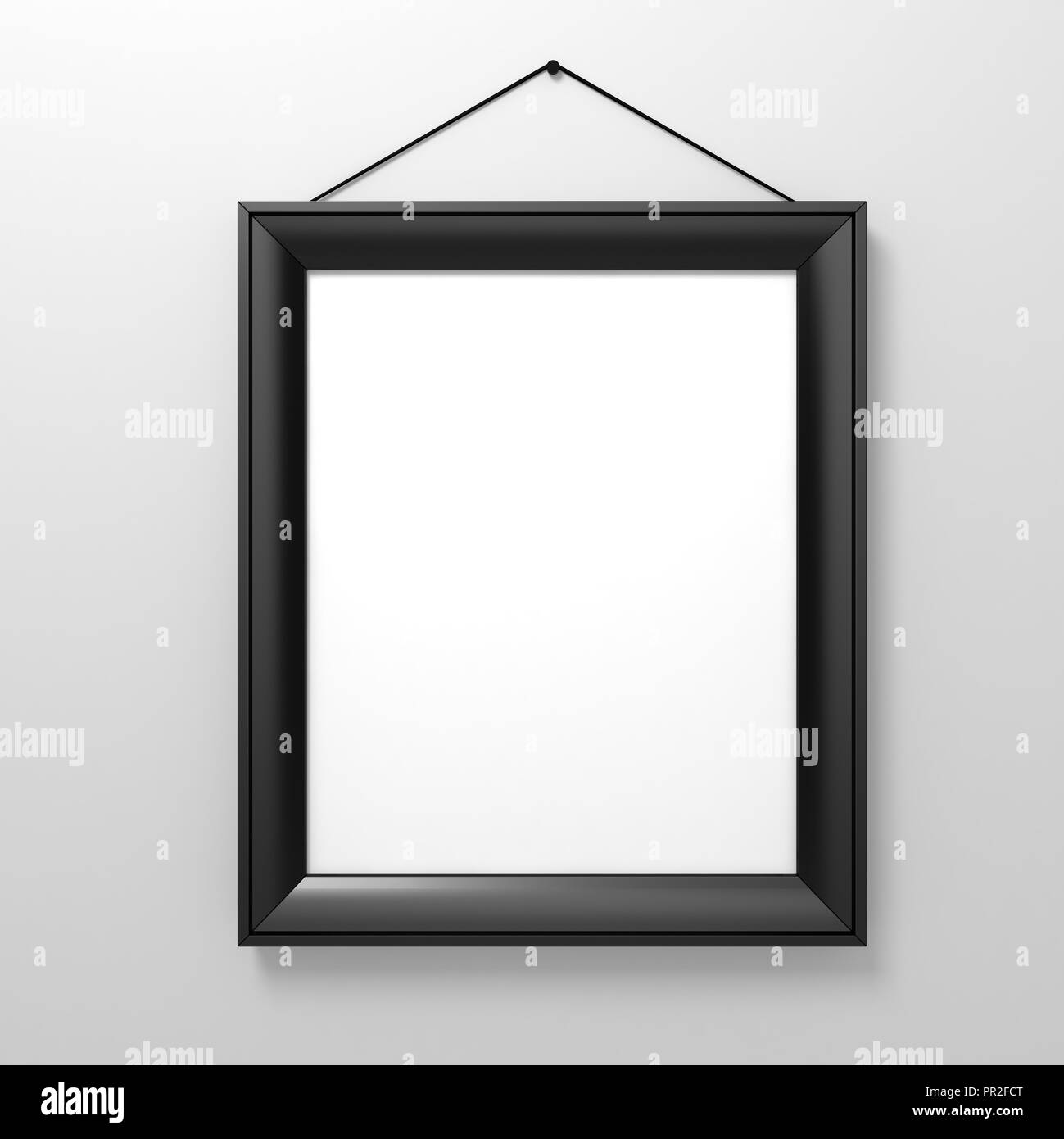 blank frame on white wall Stock Photo Alamy