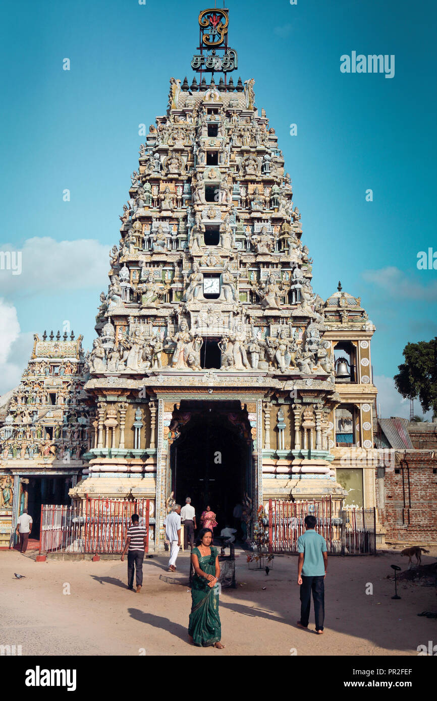 Villuntri Kandaswamy Temple in Trincomalee, Sri Lanka Stock Photo