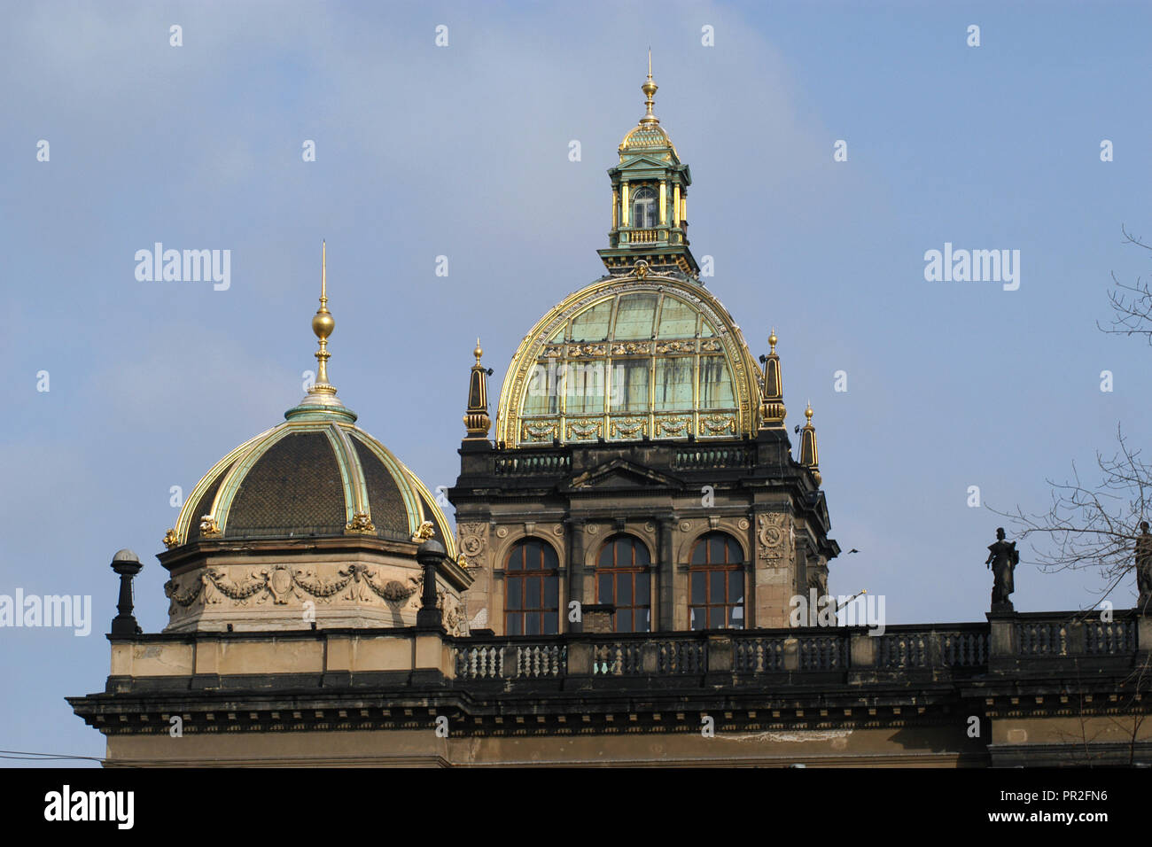 Domes of the National Museum (Národní muzeum) in Wenceslas Square in