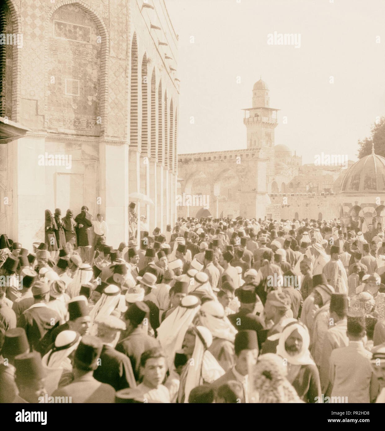 Funeral of King Hussein, Jerusalem. 1931, Israel Stock Photo Alamy