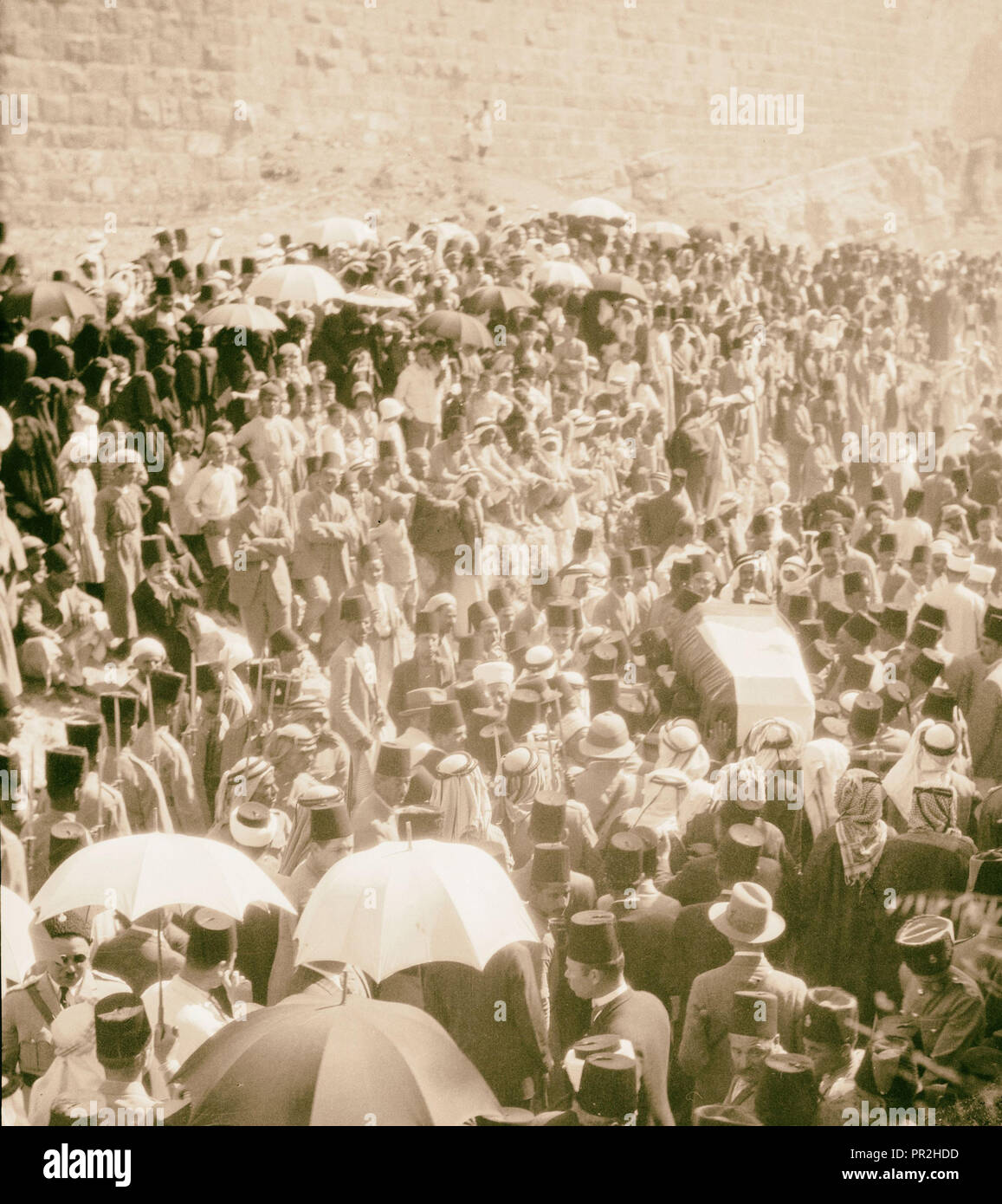 Funeral of King Hussein, Jerusalem. 1931, Israel Stock Photo Alamy