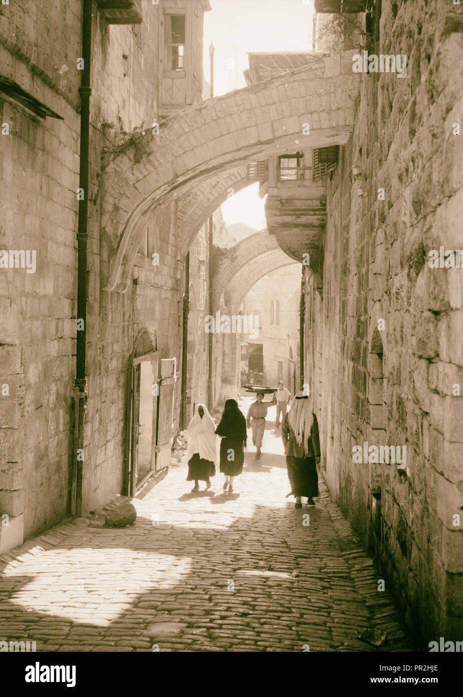 5th Station of Cross. 1925, Jerusalem, Israel Stock Photo