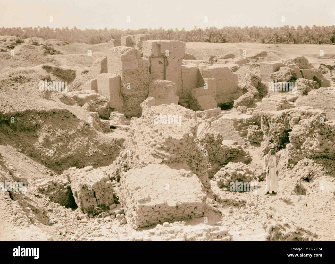 Iraq. Babylon 'the great.' Various views of the crumbling ruins ...