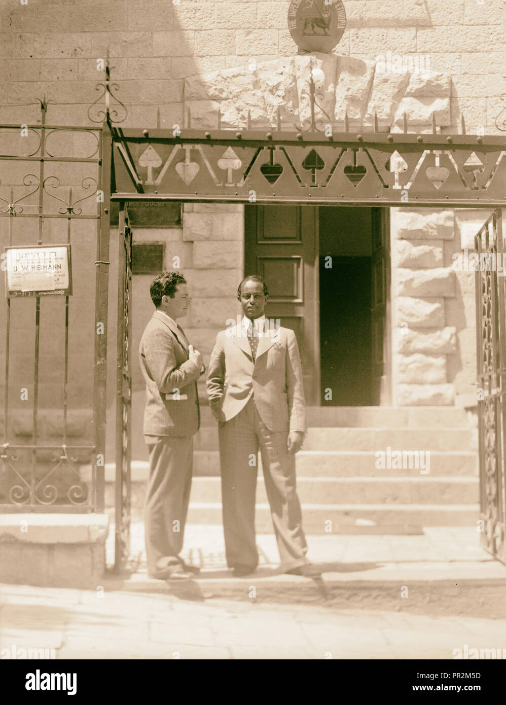 Jacob Simon in Lydda & interviewing Eth. [i.e., Ethiopian] consul. 1934 ...
