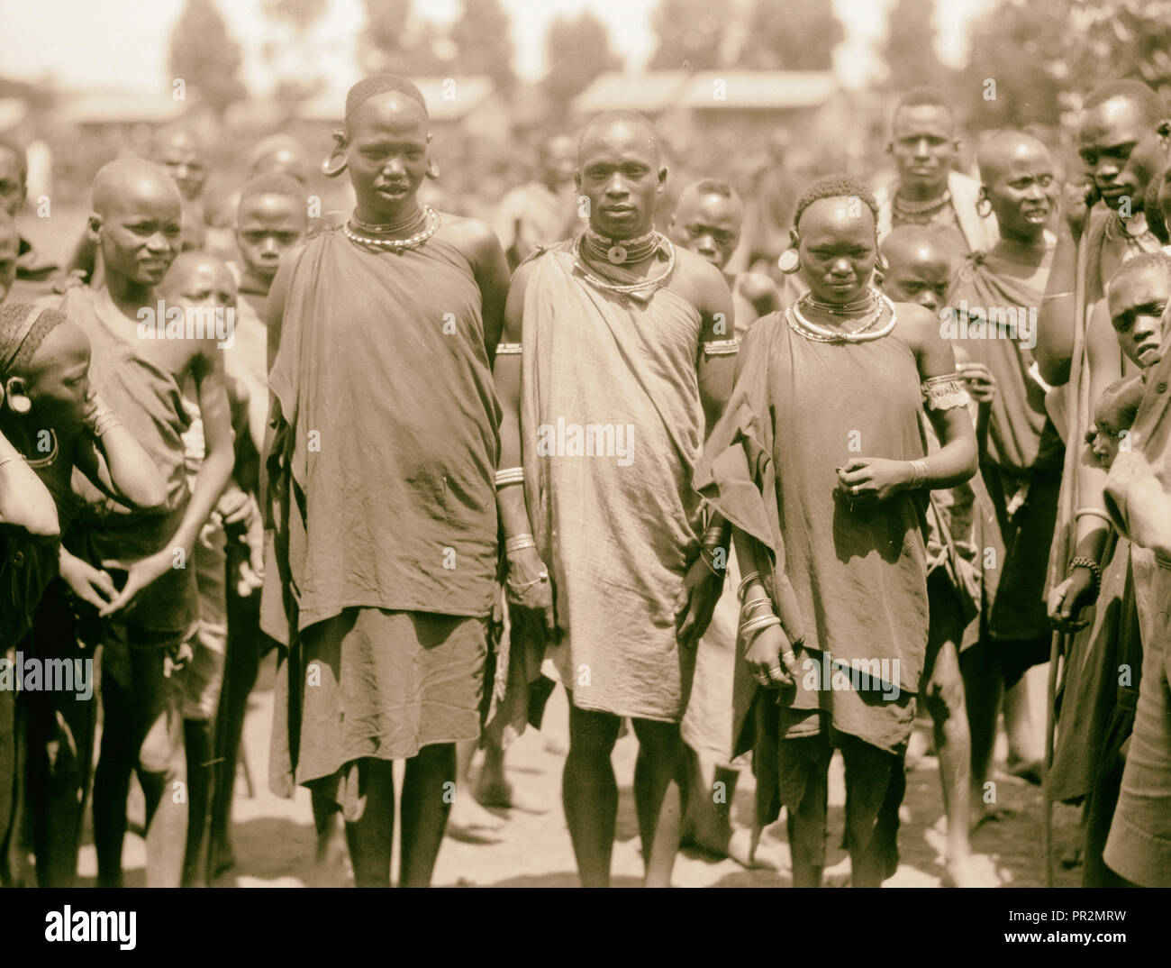 Kenya Colony. Karatina. A group of native youths. 1936, Kenya, Karatina Stock Photo