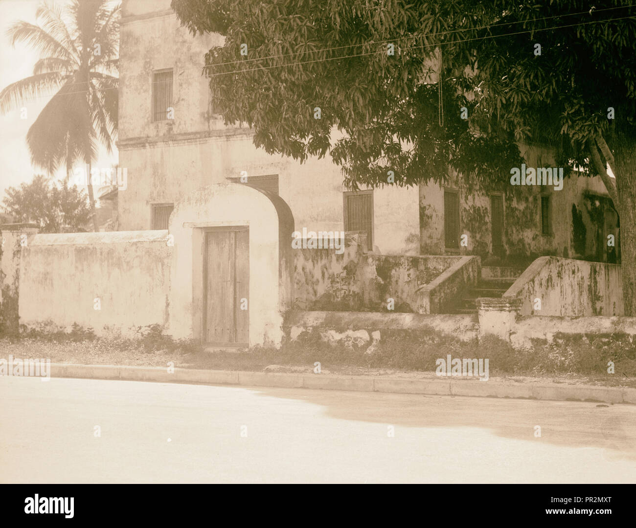 The Livingstone house showing street entrance. 1936, Zanzibar, Tanzania