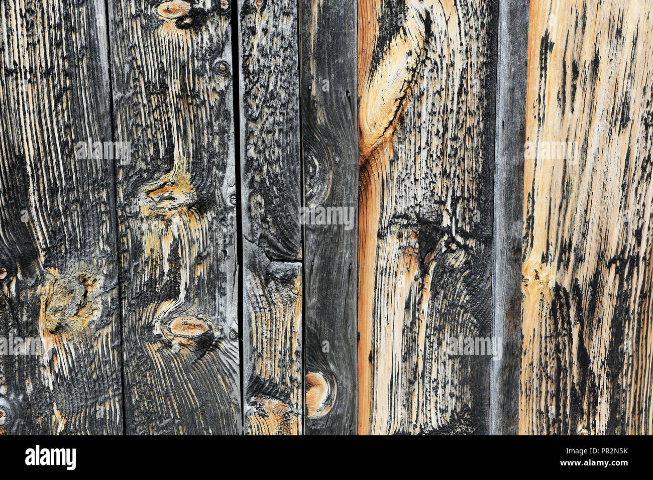 A pattern of cedar wood on a barn Stock Photo