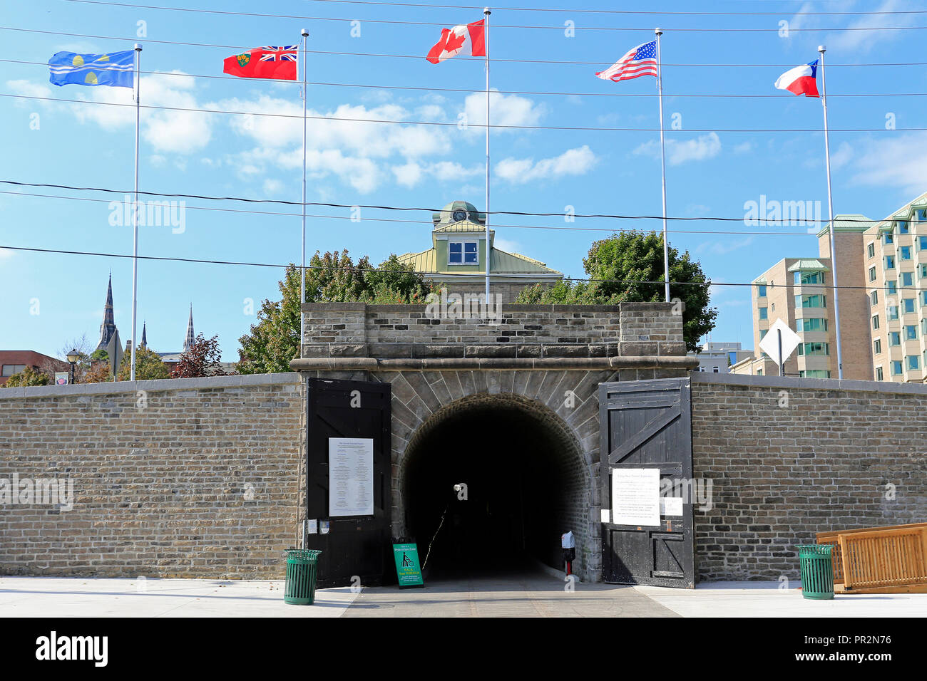 Canada's first railway tunnel at Brockville, Ontario, Canada Stock Photo