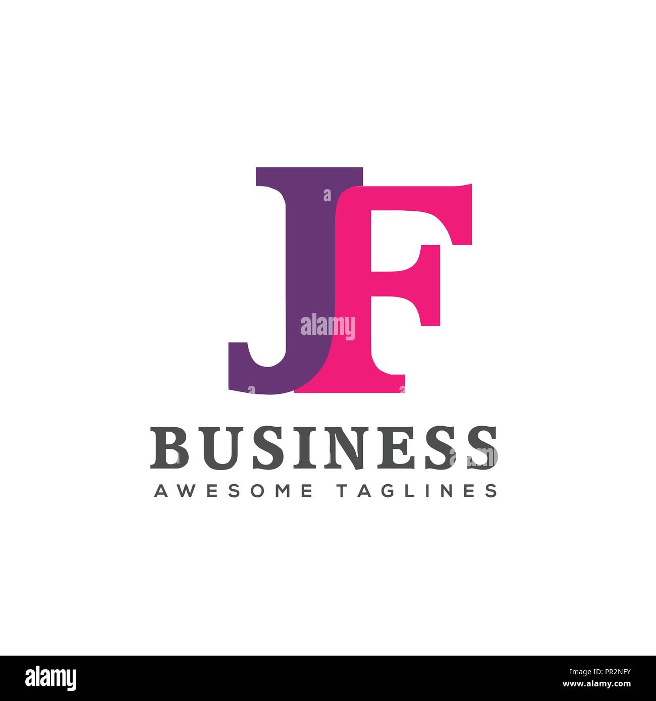 creative Letter JF logo design elements. simple letter JF letter logo,Business corporate letter JF logo design vector. Simple and clean flat design Stock Vector