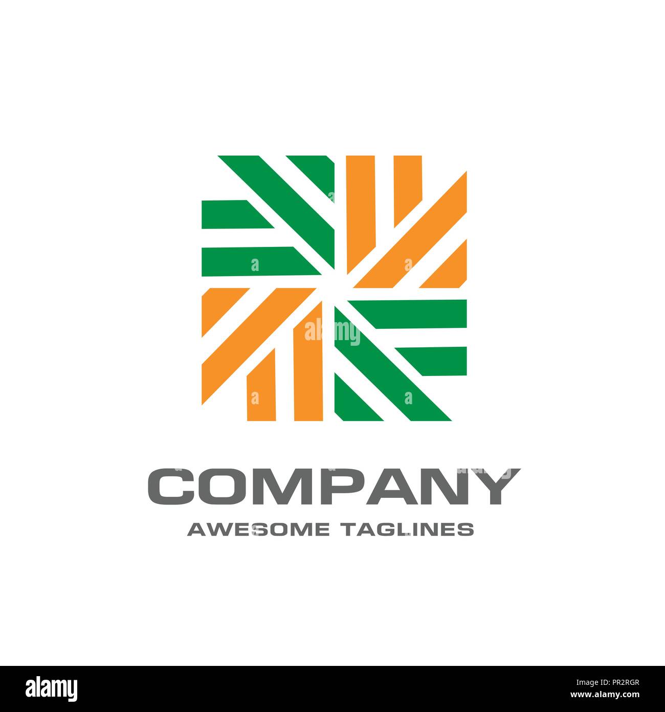 windmill vector logo design template,abstract strips color arrow logo Stock Vector