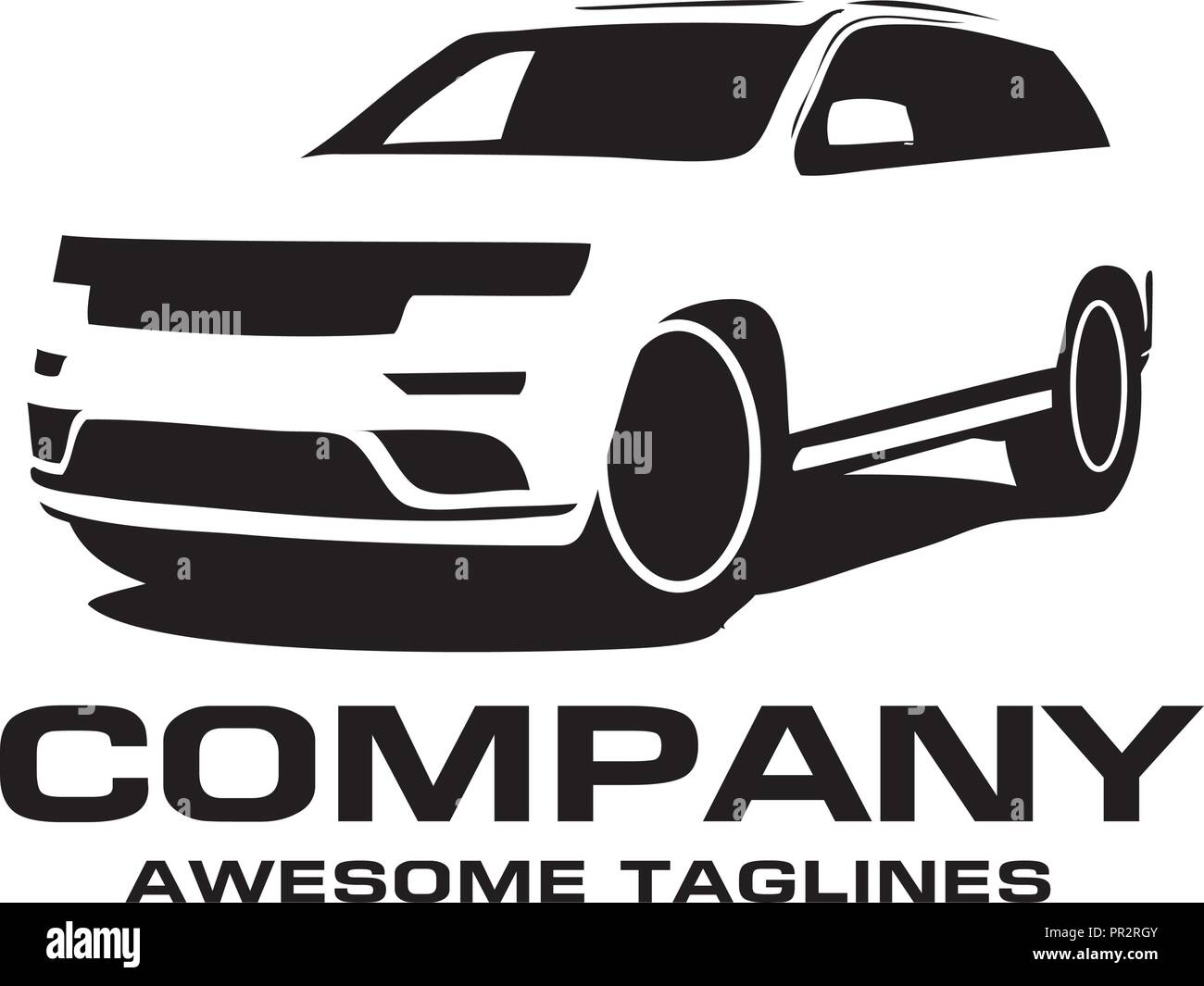 Vector car silhouette logo, silhouette of sport car style vector, auto car logo concept, car shop logo vector,transport and auto logo Stock Vector