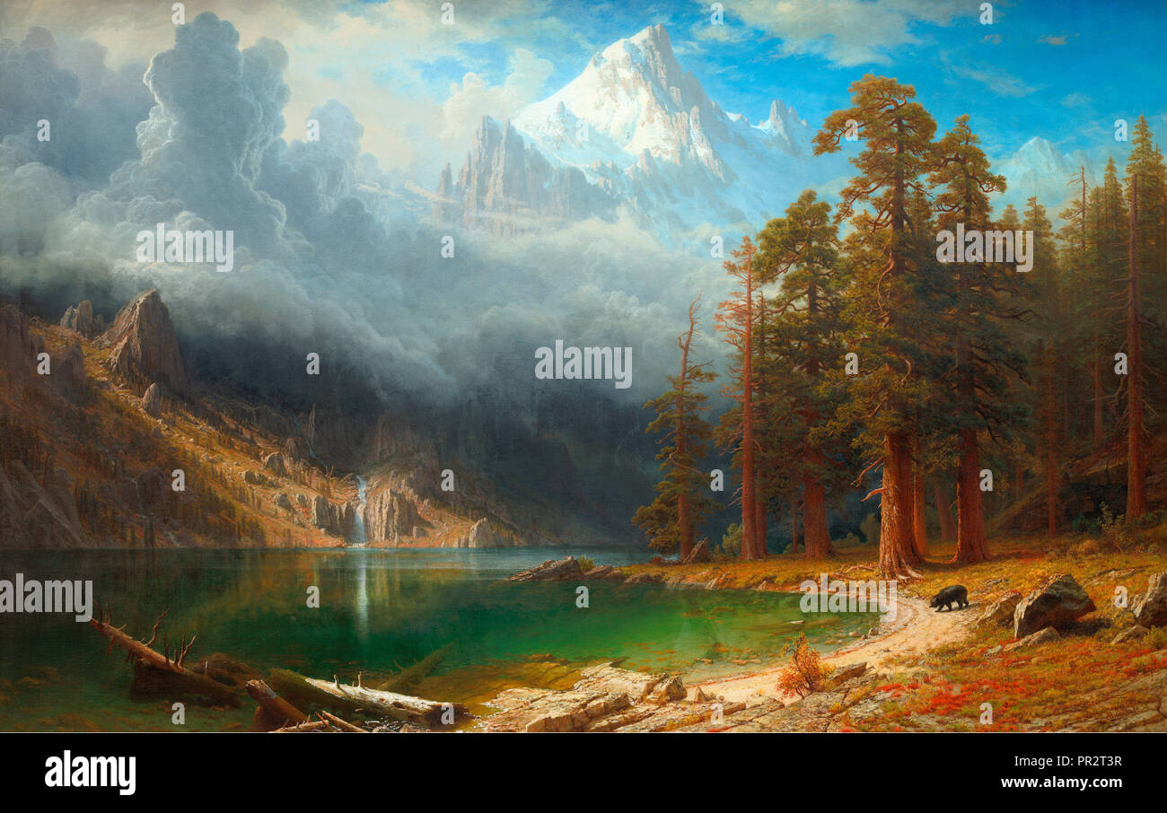 Mount Corcoran (Mountain Lake) by Albert Bierstadt Stock Photo