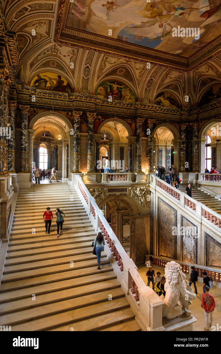 Wien, Vienna: Kunsthistorisches Museum (KHM, Museum of Art History, Museum  of Fine Arts), main staircase, 01. Old Town, Wien, Austria Stock Photo -  Alamy