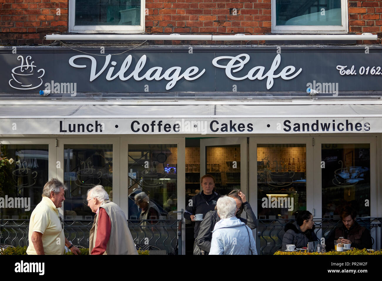 Alderley Edge, Cheshire, England. Village Cafe in the village on London