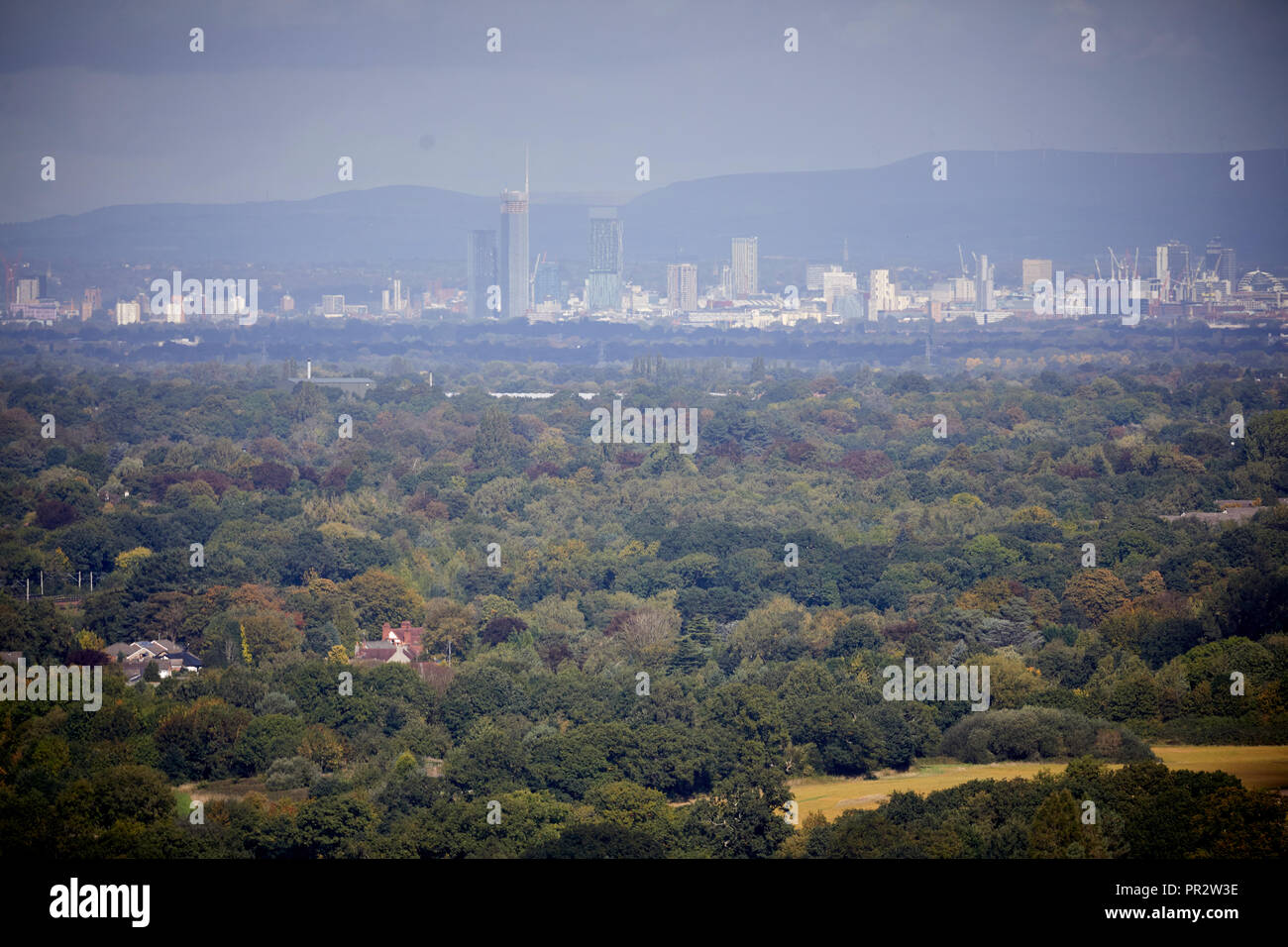 Alderley Edge, Cheshire, View from the Edge looking across the flat