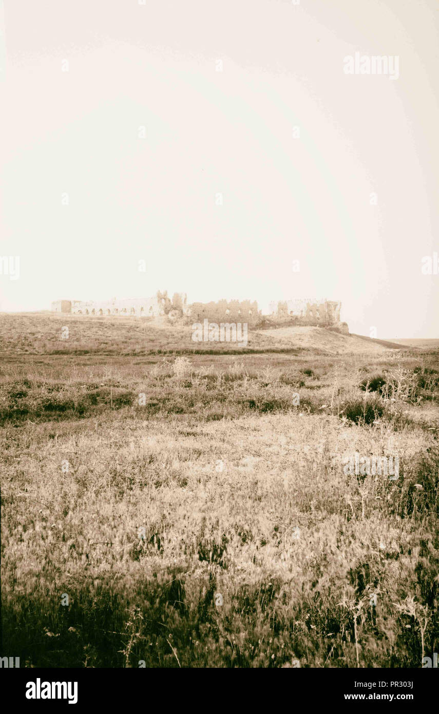 Ruins. Photograph probably shows the ruins of the caravansary at Antipatris, Israel. 1898, Israel, Antipatris Stock Photo