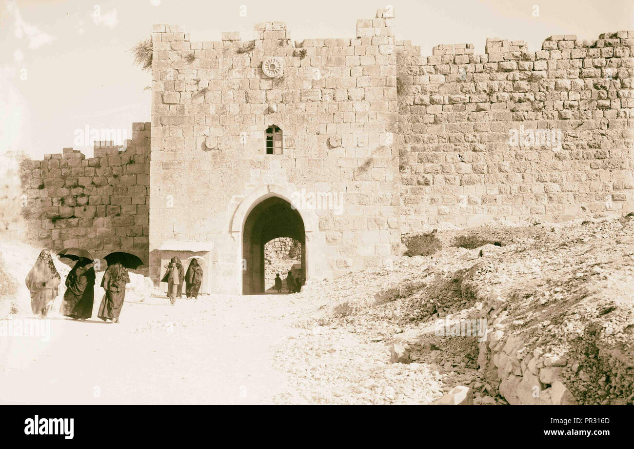 Herod's Gate. 1898, Middle East, Israel and/or Palestine Stock Photo