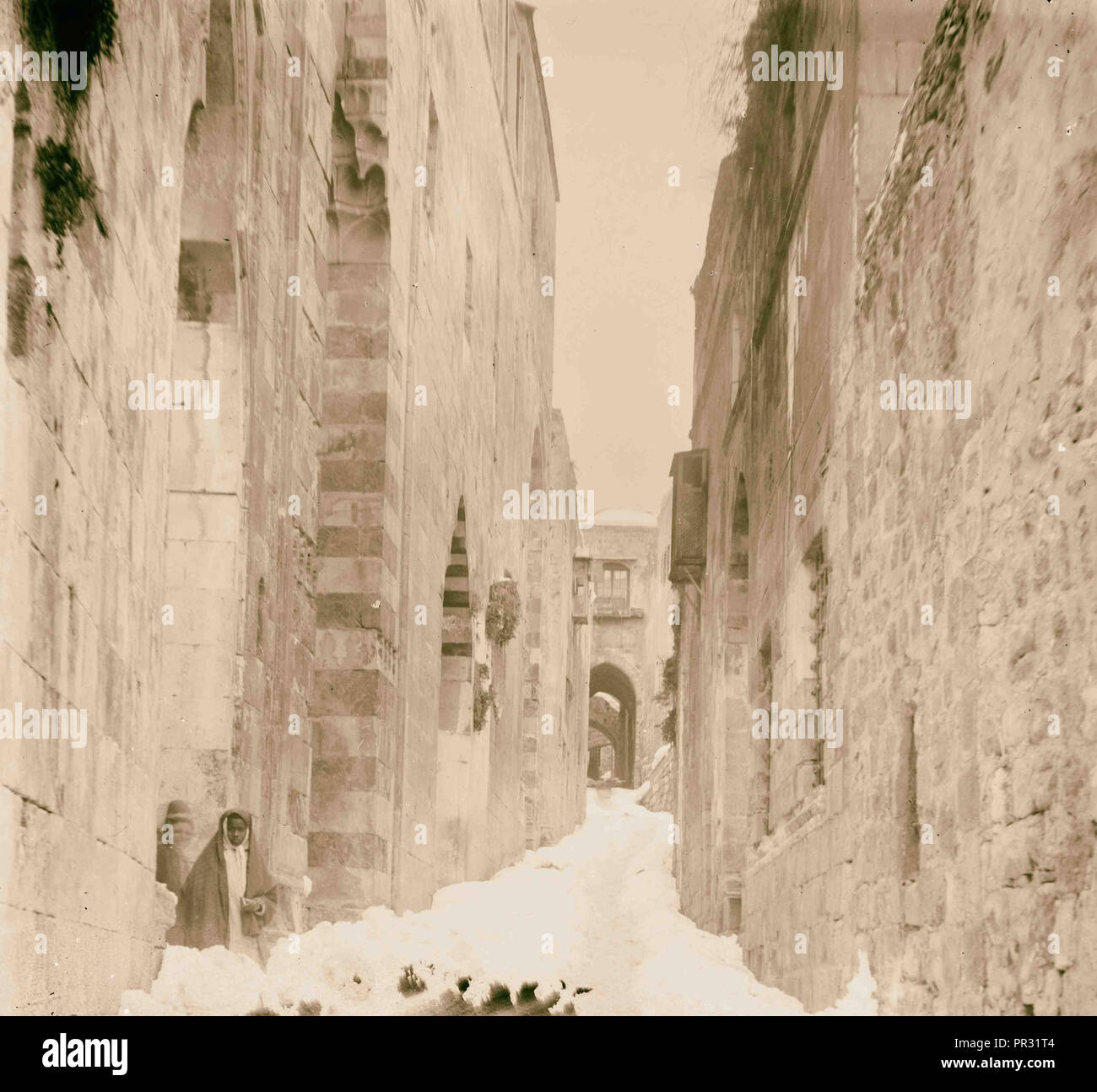 Jerusalem in snow 1921, Israel Stock Photo - Alamy