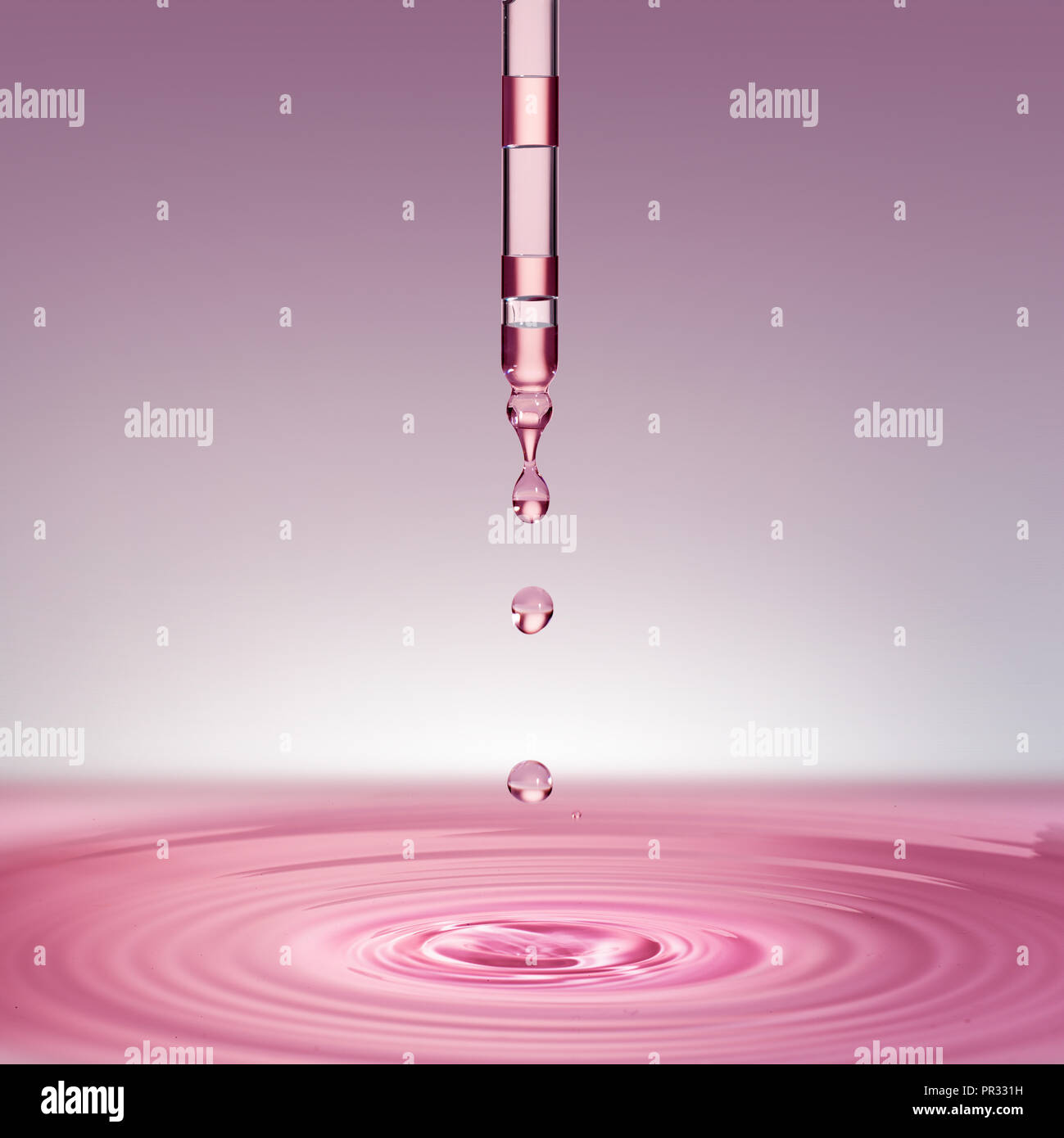 Drop Drip Eyedropper Pink Oil Serum Skincare Product Stock Photo
