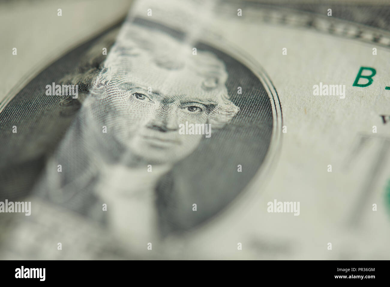 Portrait of Jefferson president on two dollar banknote Stock Photo