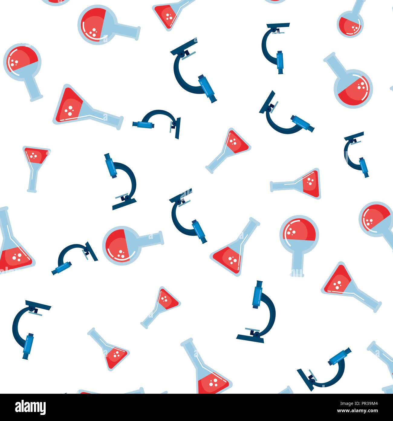 microscope lab and tube test pattern background vector illustration ...