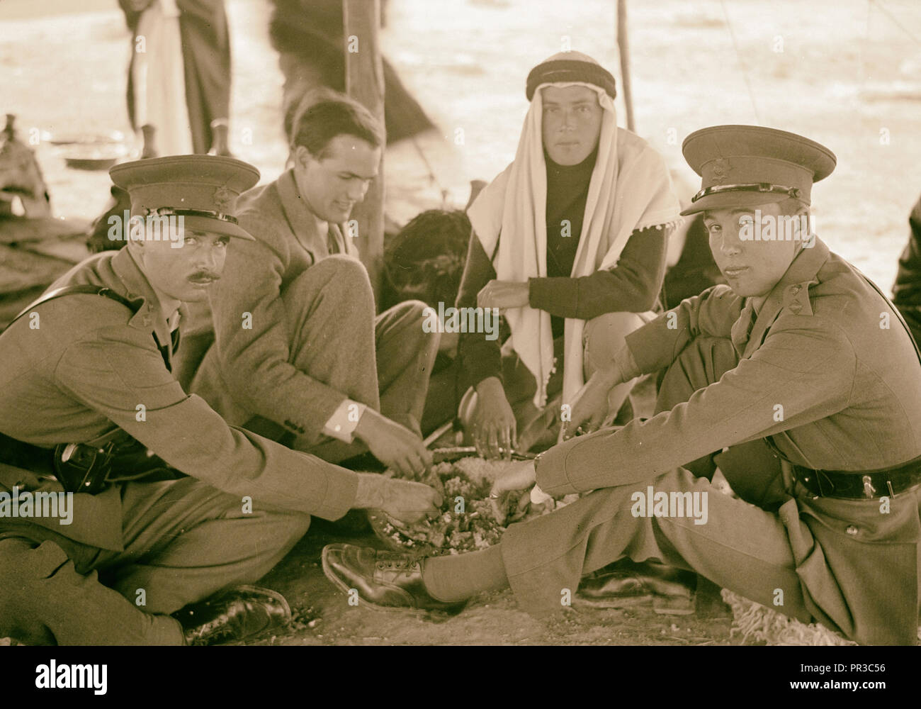 A tribal lunch at cavalry post at TelelMeleiha, 20 miles North of