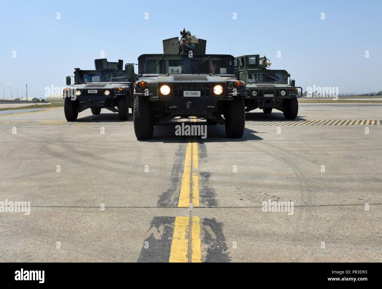 The 39th Security Forces Squadron drives into a combat scenario during ...
