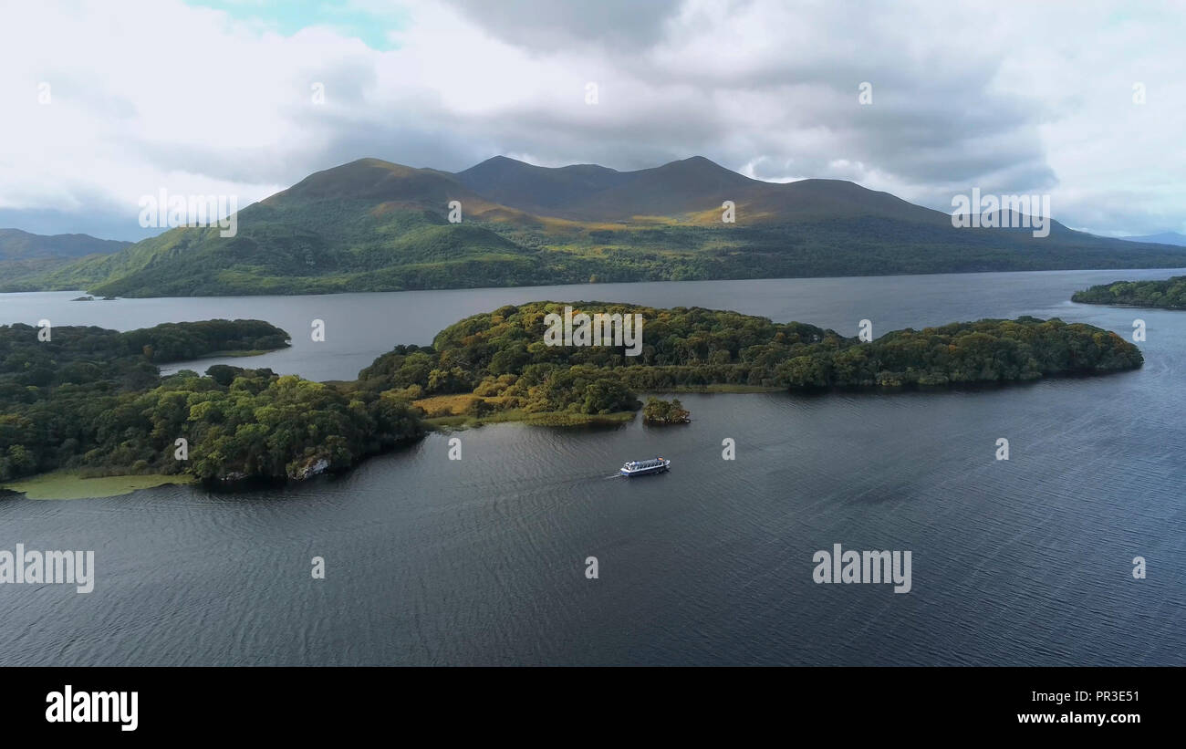 Boat on a lake at Killarney National Park in Ireland Stock Photo Alamy