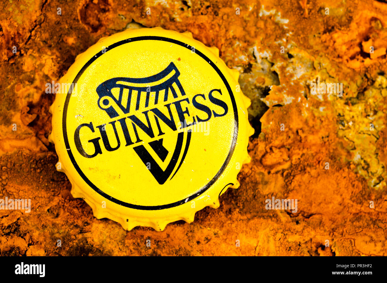Guinness Bottle Top, Guinness is brewed at St Jame
