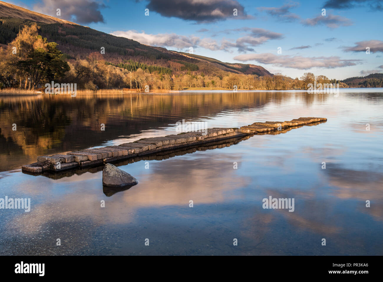 Kin Loch Ard The old jetty at Kinlochard on the shores of Loch Ard in the Trossachs ...