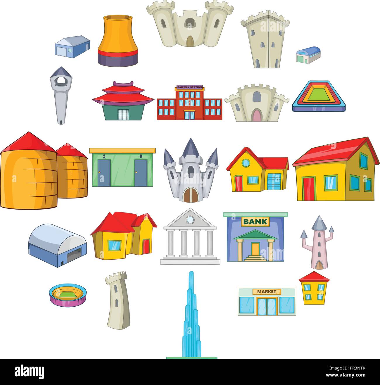 Formation icons set, cartoon style Stock Vector Image & Art - Alamy