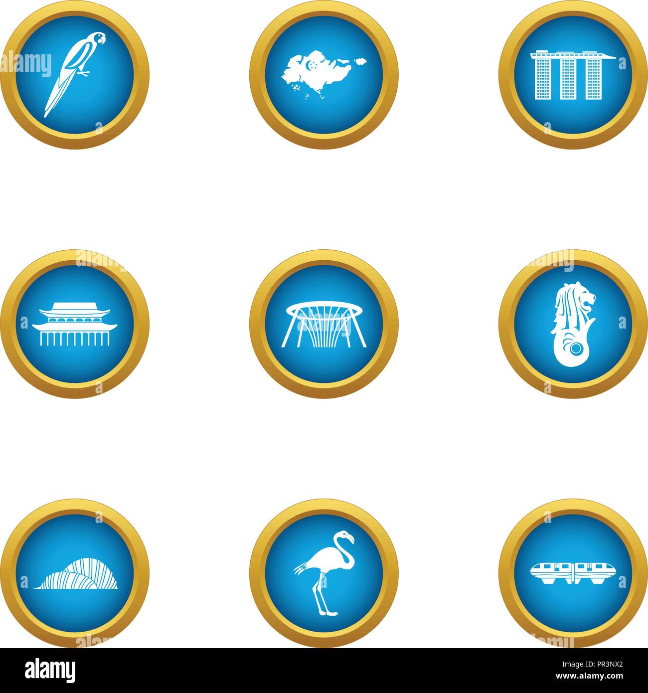 Huge city icons set, flat style Stock Vector Image & Art - Alamy