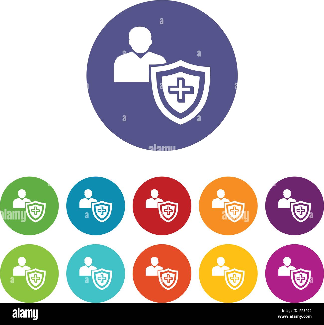Patient protection icons set vector color Stock Vector Image & Art - Alamy