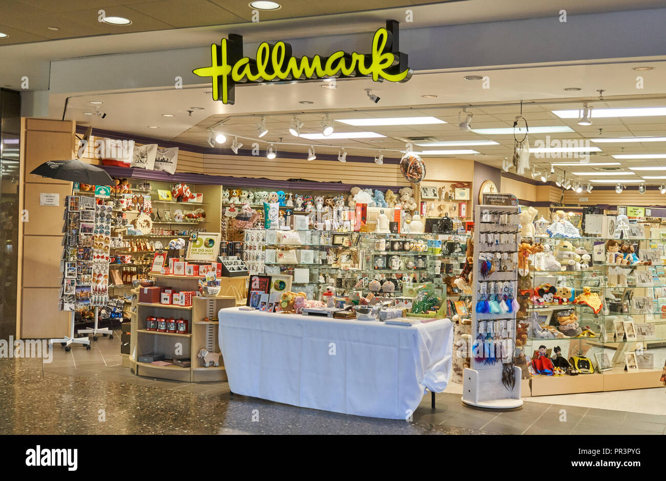 MONTREAL, CANADA SEPTEMBER 8, 2018 Hallmark storefront in Montreal