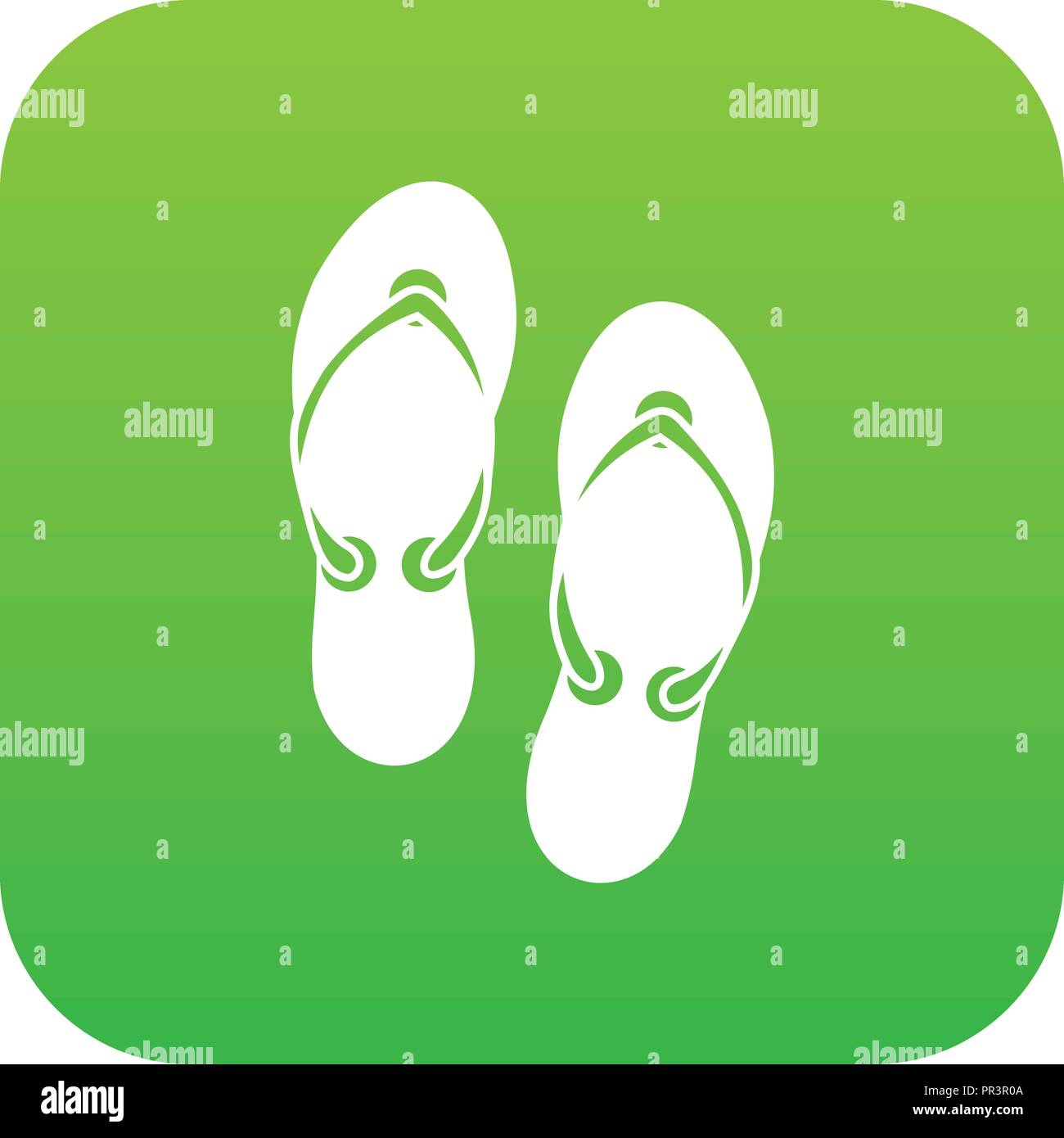 Flip flop sandals icon digital green Stock Vector Image & Art - Alamy